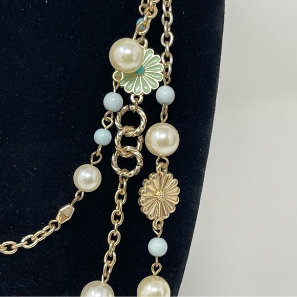 Charming Charlie Multilayer Faux Pearl Beaded Necklace - Picture 3 of 9